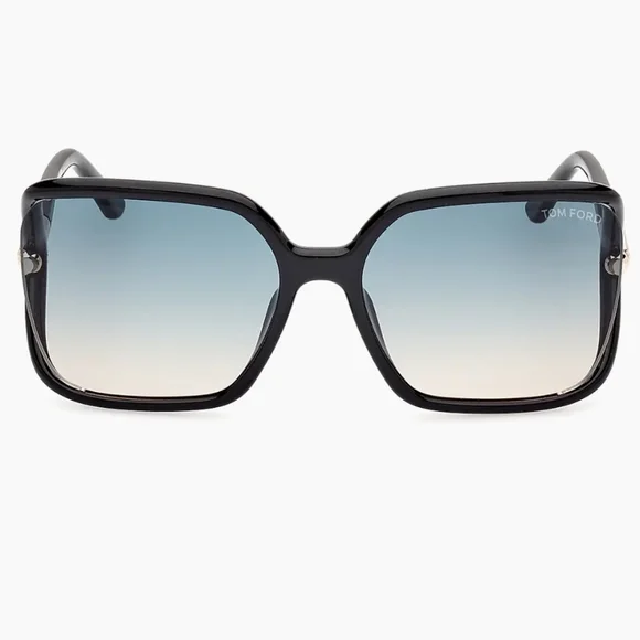 Tom Ford Solange 2 Black and Gold Sunglasses With Blue  display picture 2